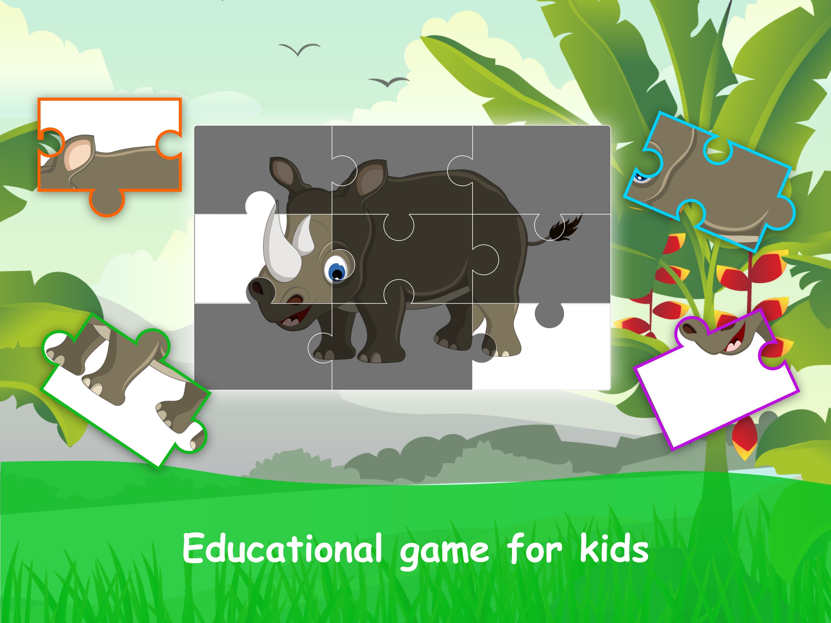 Zoo Animals: Puzzle for Kids