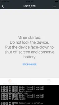 Bitcoin Miner CPU (BTC) Gold iphone resimleri 2