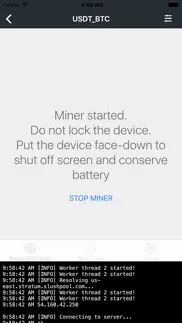 bitcoin miner cpu (btc) gold iphone screenshot 2