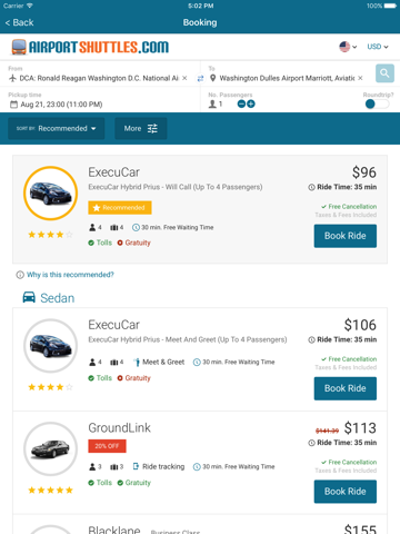 AirportShuttles.com screenshot 2