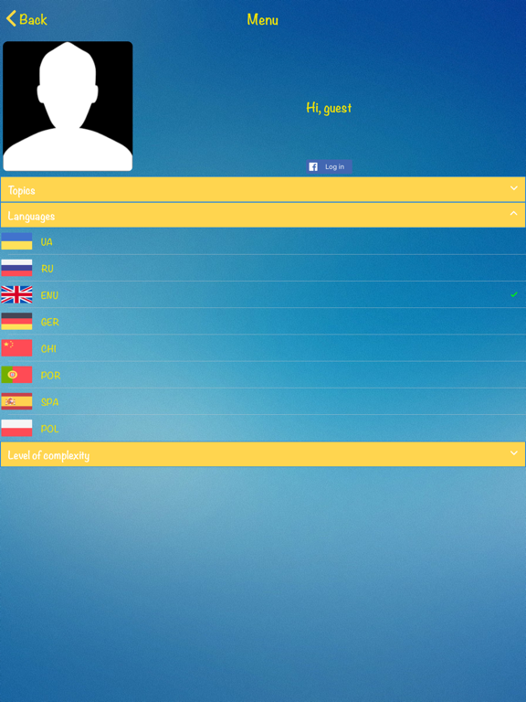 Objects order: memory game iPad screenshot
