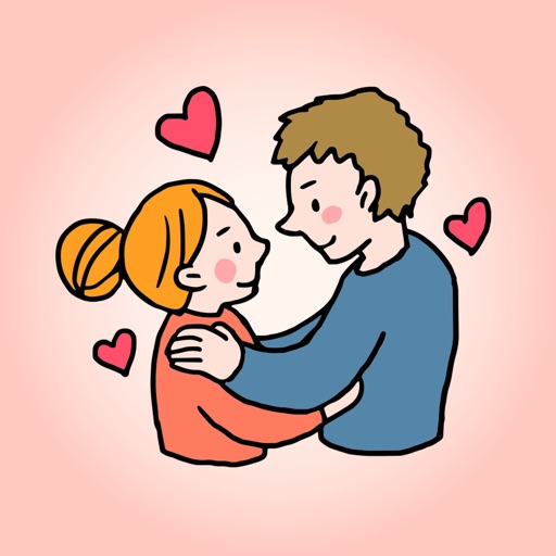 Couple Fall in Love Stickers