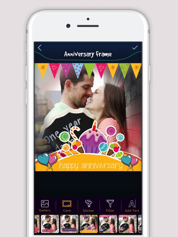 Anniversary Square Photo Frame iPad screenshot