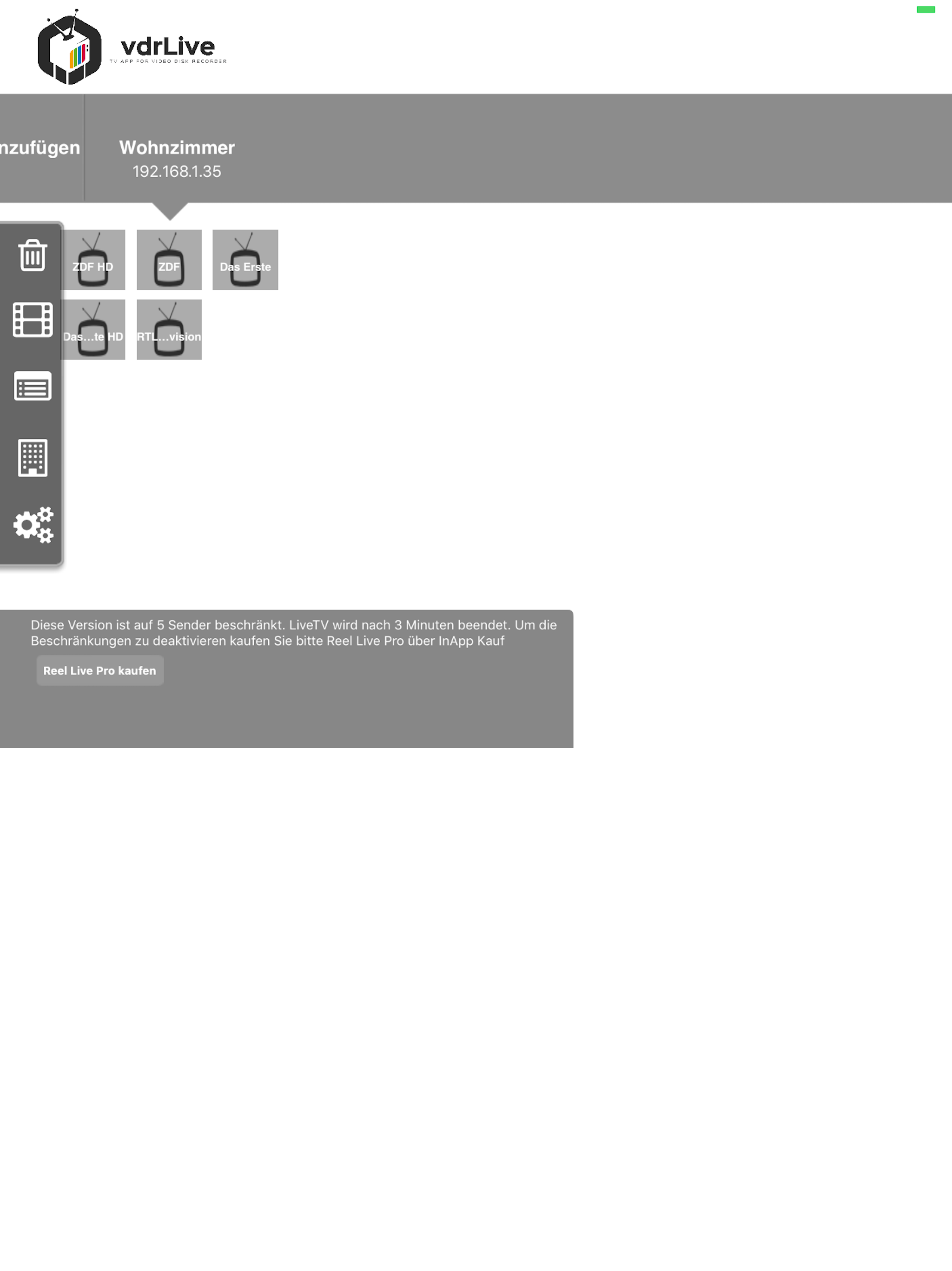 vdrLive screenshot 4