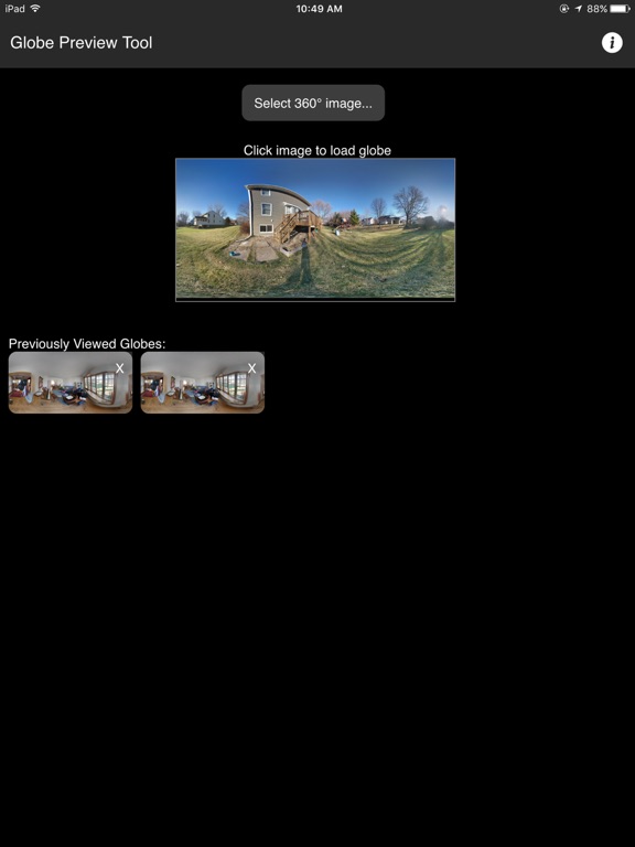 Snapspheres 360 Previewer iPad screenshot