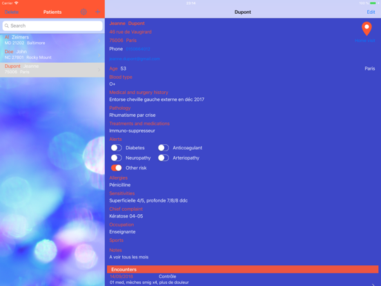 m-Patients iPad screenshot 1 - Medical app
