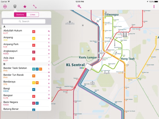 Kuala Lumpur Rail Map Lite iPad app afbeelding 4