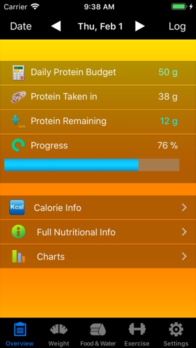 Protein One ~ Protein Counter Screenshot