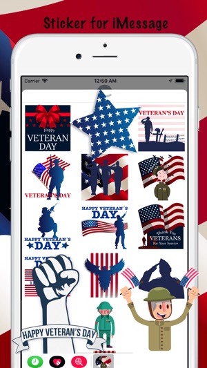 Veterans Day Thank You Sticker(圖1)-速報App