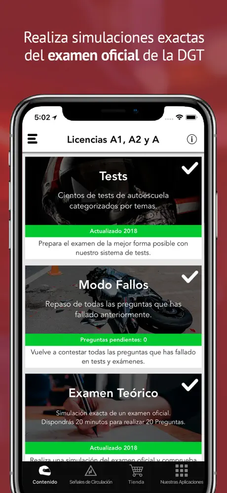Licencias A1, A2 y A Motos