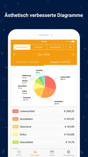 Screenshot von Haushaltsbuch : Money Manager auf dem iPhone 2