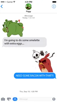 Angry Birds Stickers iphone bilder 1