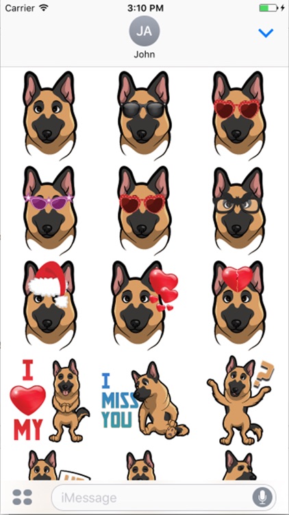German shepherd Dog emojis screenshot-3