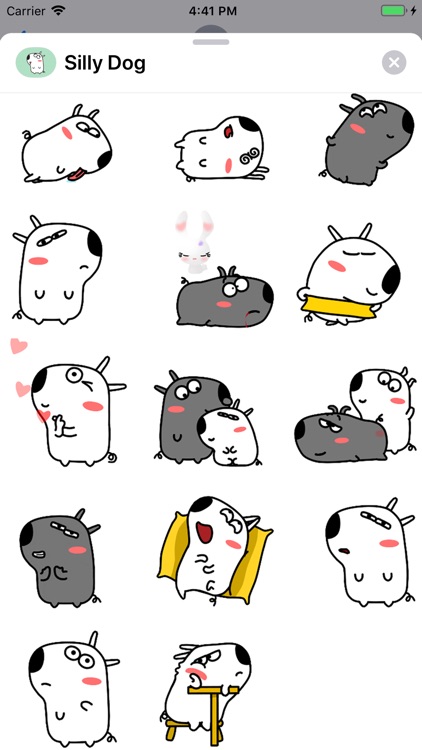 Silly Dog Animated Stickers