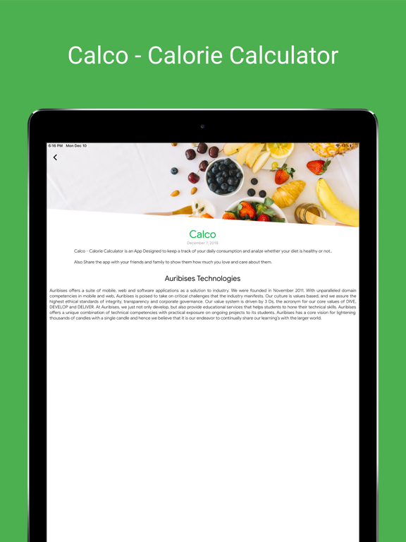 Screenshot #6 pour Calco - Calorie Calculator