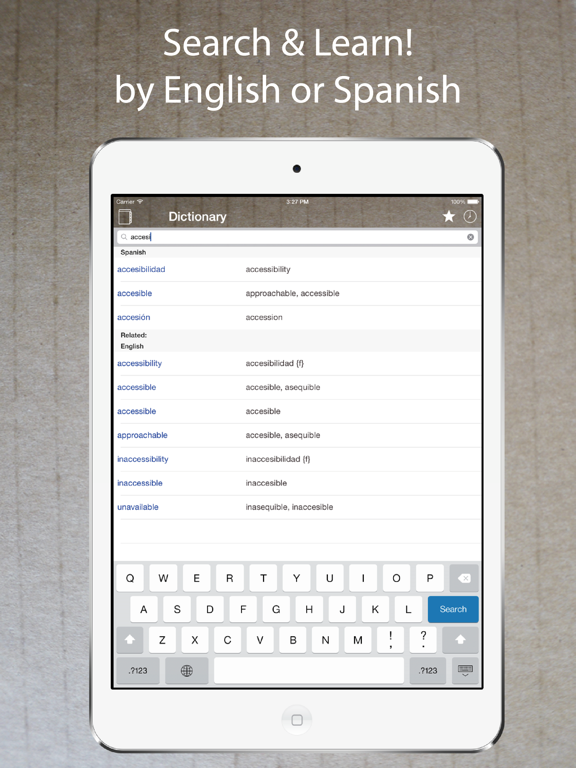 Screenshot #4 pour Spanish English Dictionary + +