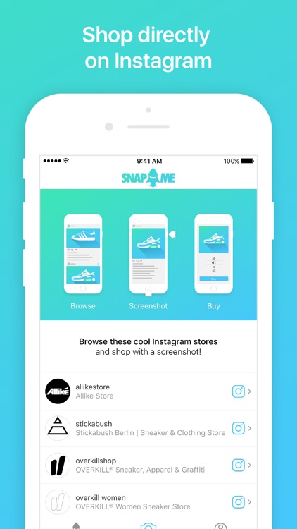 SnapMe Sneakers Shopping