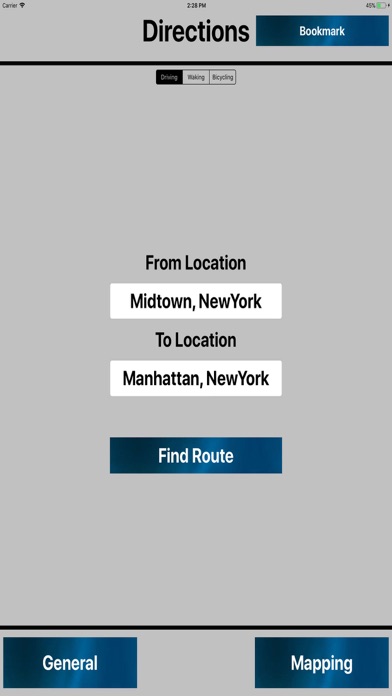 Driving Directions  (driving, Transit, Walking modes) Screenshot 4