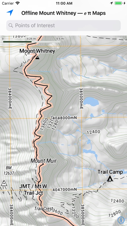 Offline Mount Whitney Map