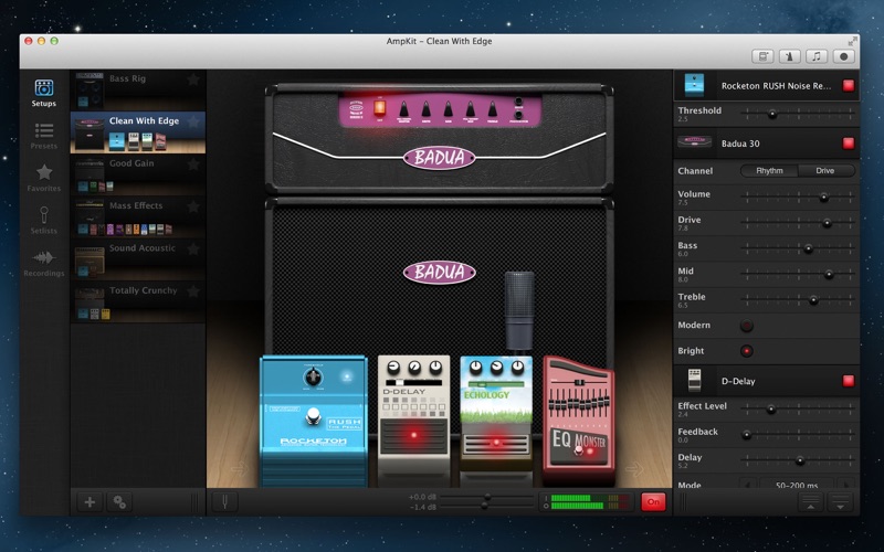 Screenshot #1 pour AmpKit - guitar amp & effects