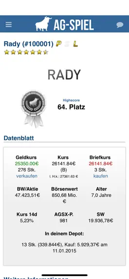 Game screenshot AG-Spiel.de - Das Börsenspiel apk