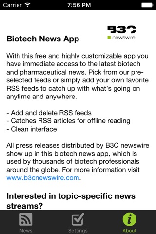 B3C newswire screenshot 4