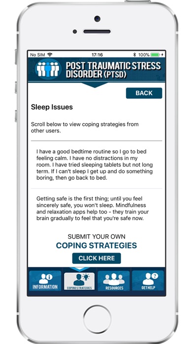PTSD Hub Screenshot 4 - AppWisp.com PTSD Hub Screenshot 4 - AppWisp.com