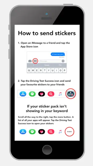 Captura de pantalla de Learn To Drive Sticker Pack en iPhone 5