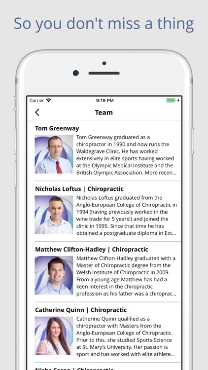 Frame - the chiropractic app