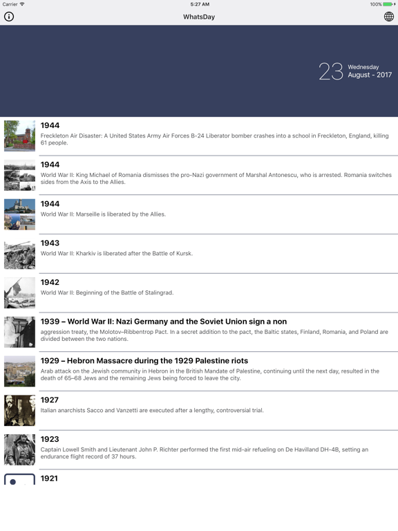 What was Today iPad screenshot