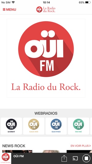 OUI FM La Radio du Rock. on the App Store