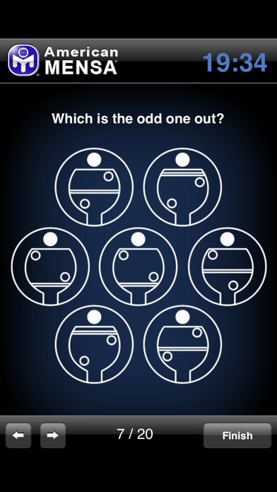 American Mensa Brain Test Screenshot