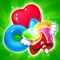 Addictive match-3 levels to collect jellipop, unlocking ever more chapters in the exciting sweet world