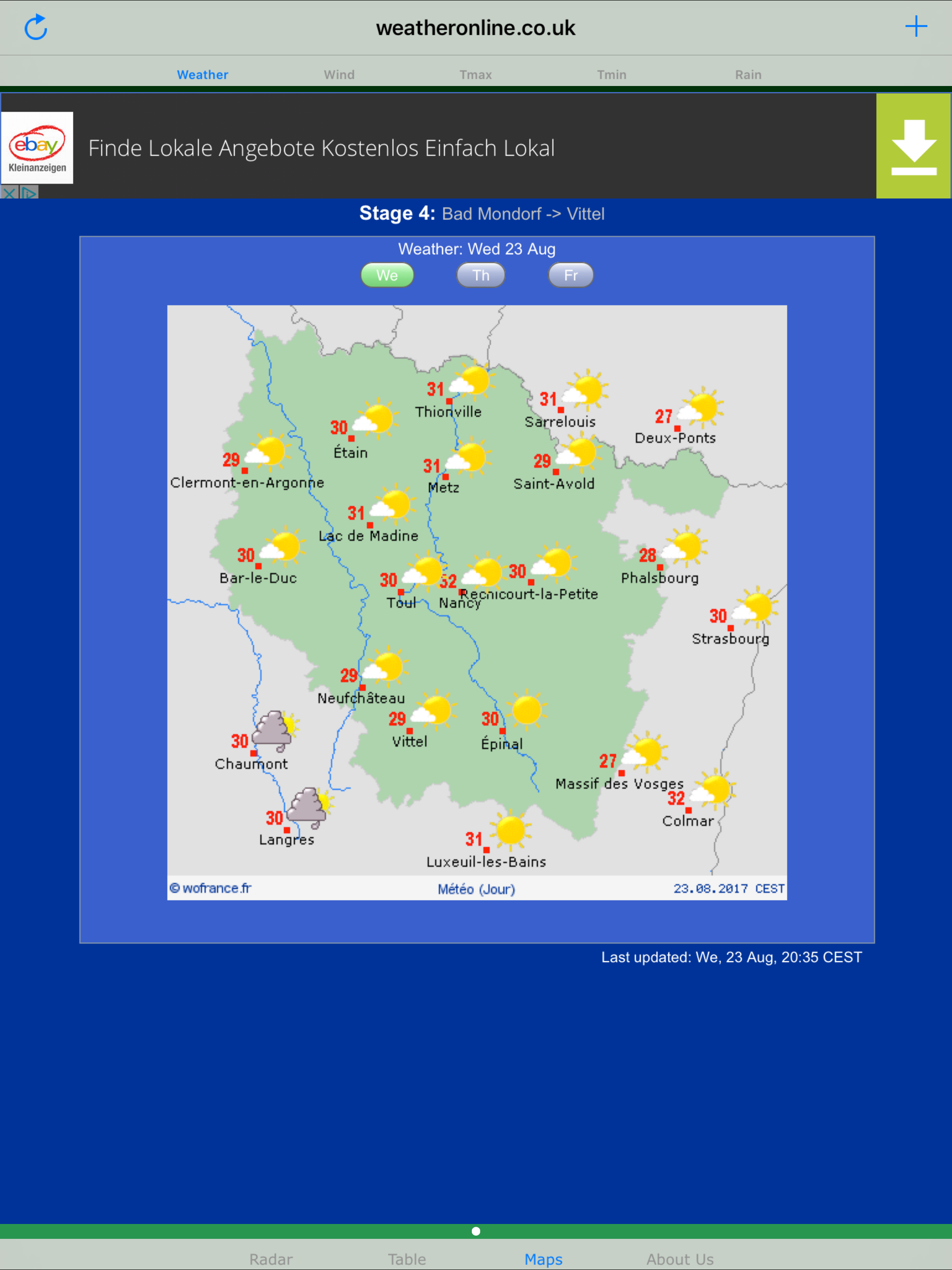 Météo Tour France
