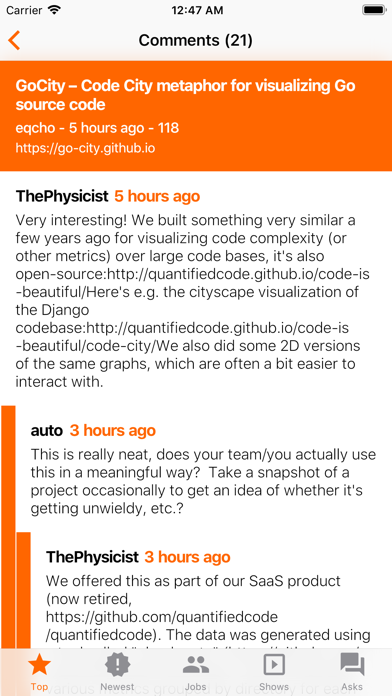 Screenshot #2 pour YC News - HN Client