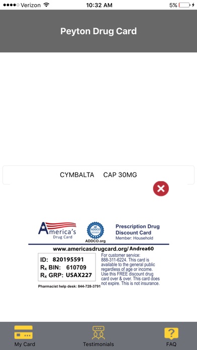 Peyton Drug Card screenshot 2