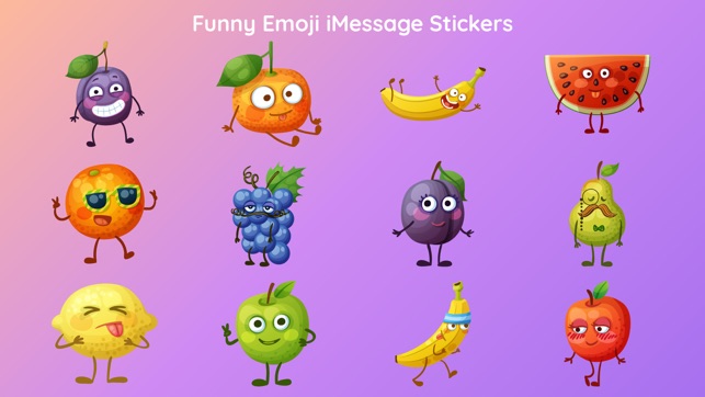 Funny Fruit Emojis Sticker App(圖2)-速報App