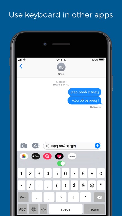 Upside down text keyboard screenshot-3
