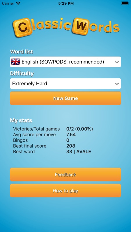 Classic Words (solo word game) screenshot 4
