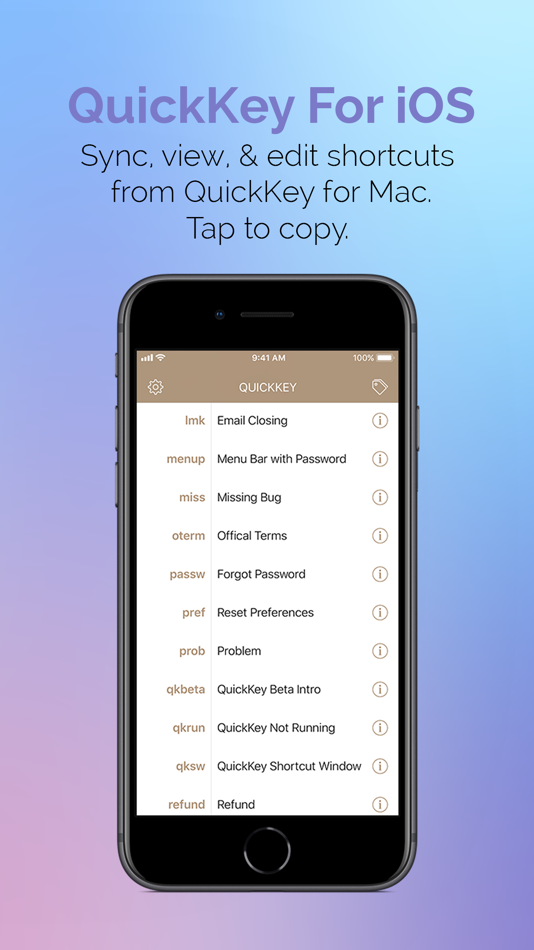 QuickKey - Text Expansion - 1.0 - (iOS)