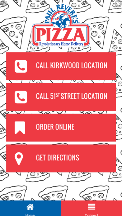 Screenshot 1 of Paul Revere's Pizza App