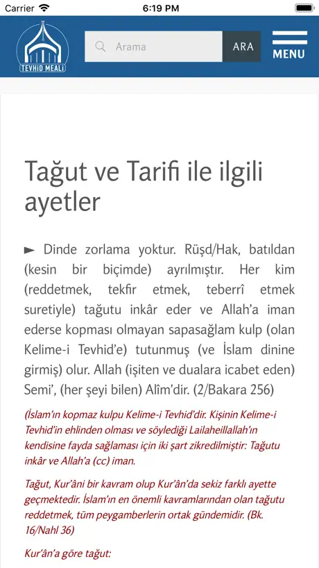 Tevhid Meali