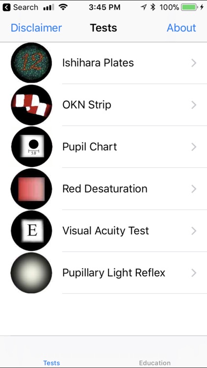 Eye Test Chart App