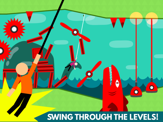Hanger World - Rope Swing Game iPad app afbeelding 1