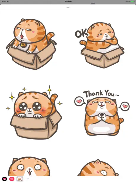 Chubby Cat Stickers Animated