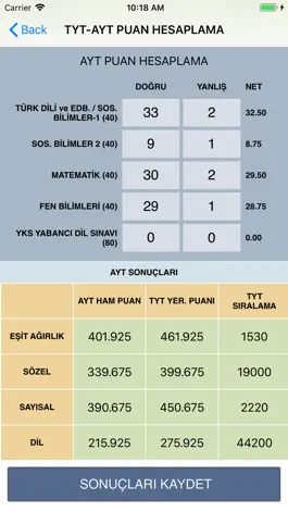 Game screenshot PuanMatik TYT-AYT Puan Hesapla apk