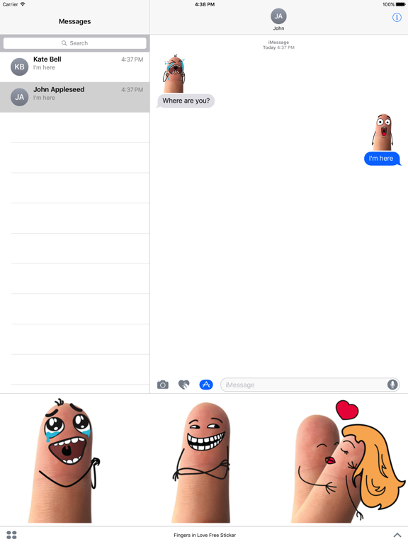 Screenshot #6 pour Finger Couple in Love Sticker