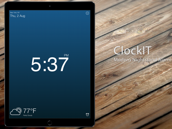 ClockIT-Alarm & Weather Clock iPad app afbeelding 1
