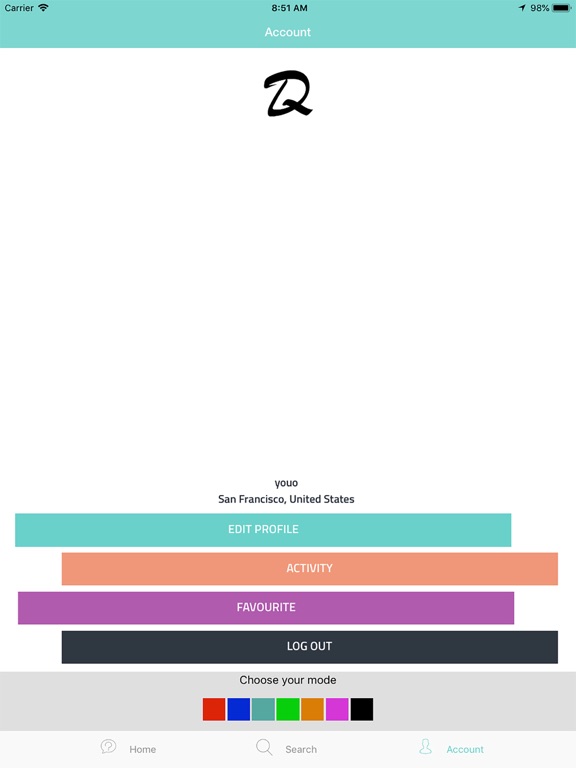 Q.D Questions of the day iPad screenshot 4 - Social Networking app