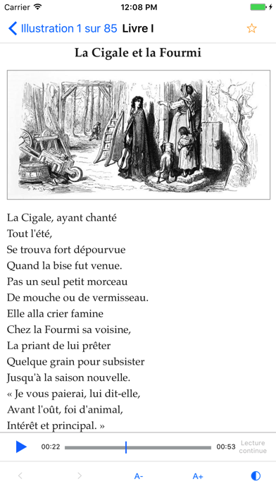 Screenshot #1 pour Fables, Jean de La Fontaine